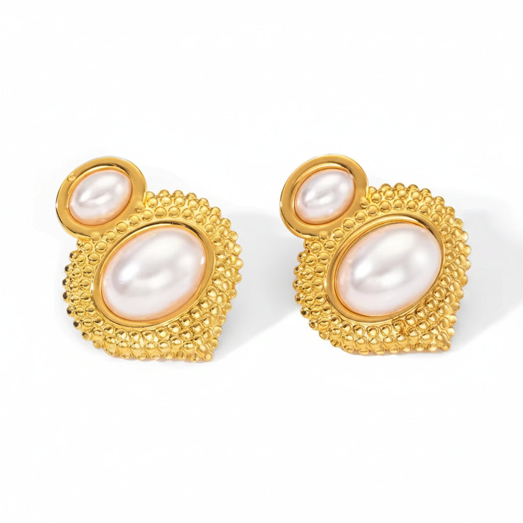 Aretes dos perlas