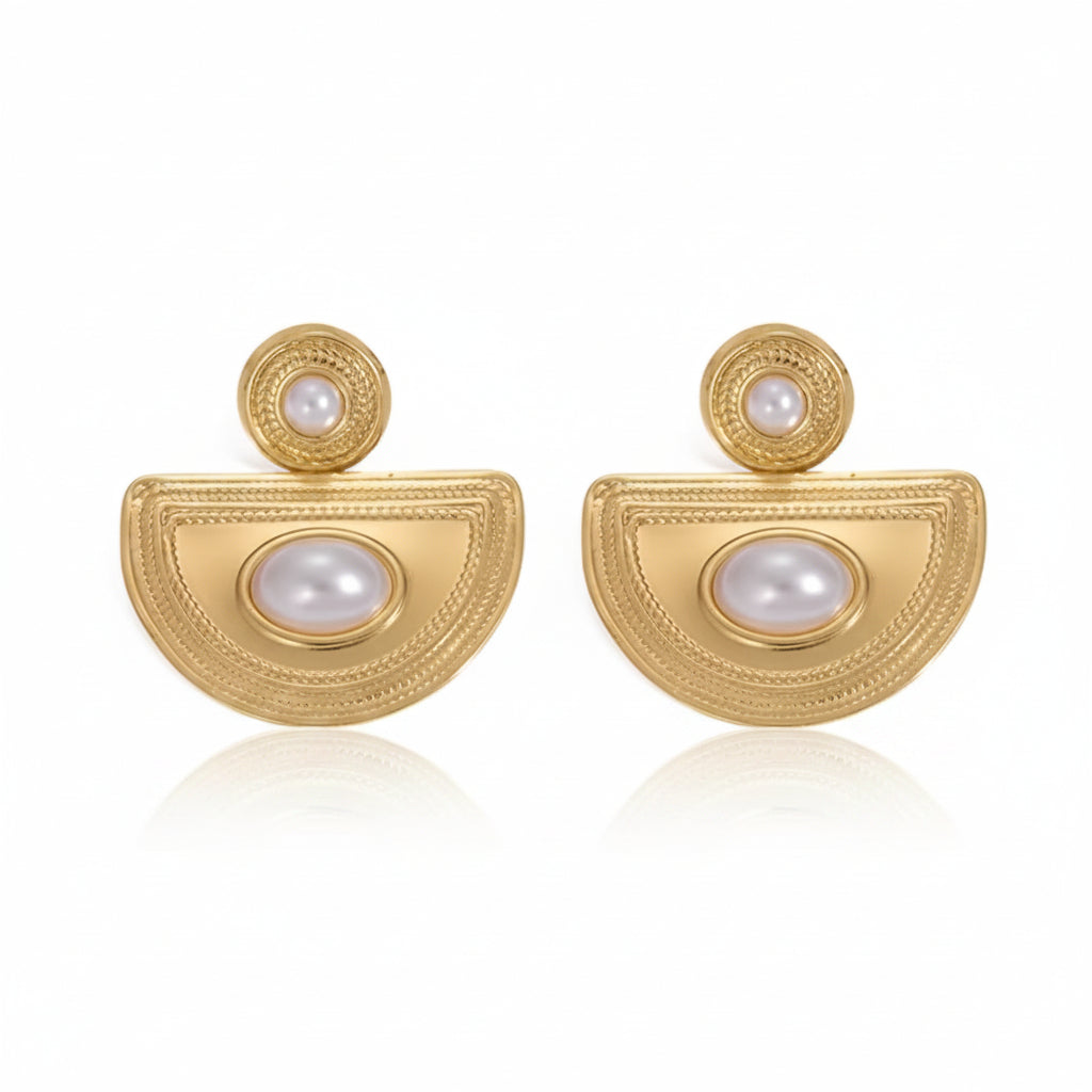 Aretes con perlas