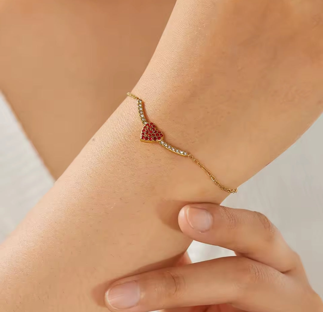 Pulsera corazón circones