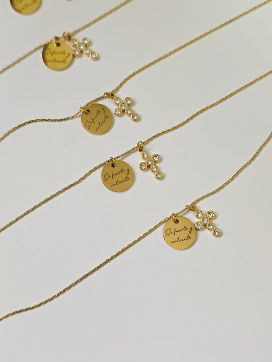 Sé fuerte y valiente necklace