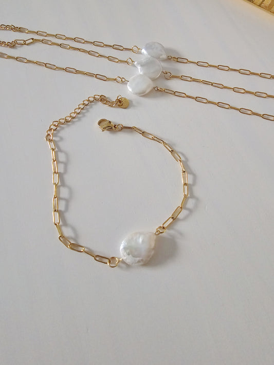 Pulsera con perla barroca