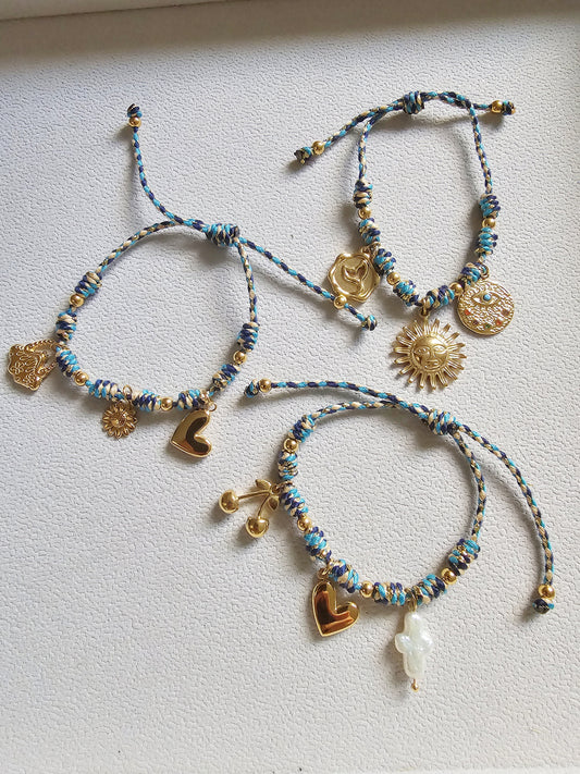Pulsera de hilo para charms