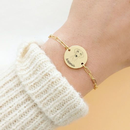 Pulsera paper clip para retrato