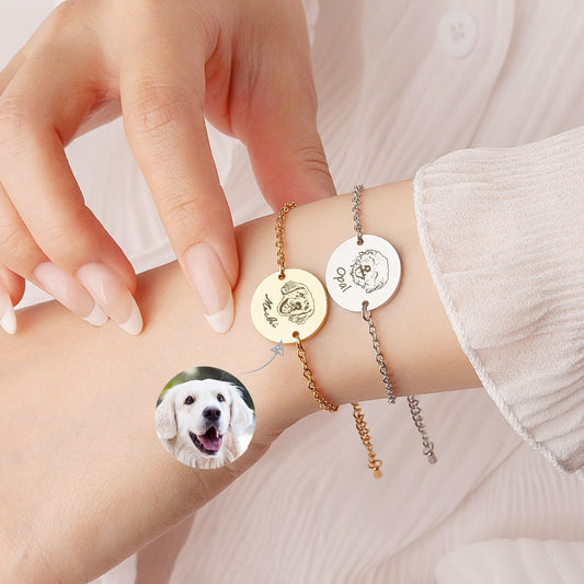 Pulsera fina con retrato