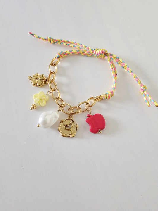 Pulsera ajustable multi charms