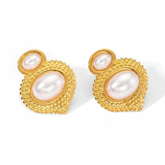 Aretes dos perlas