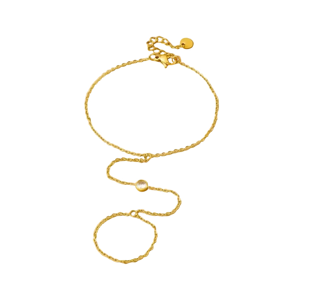 Pulsera con circon y anillo