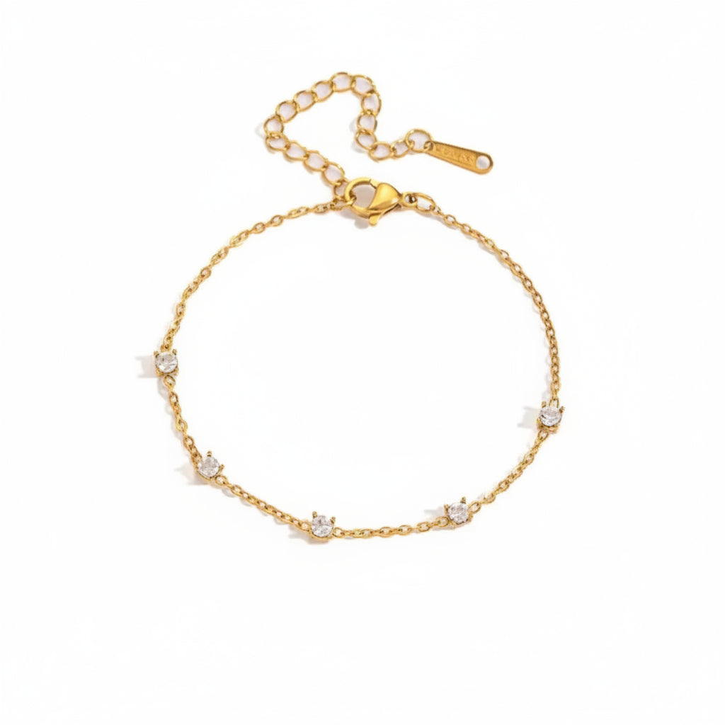 Pulsera fina con circones