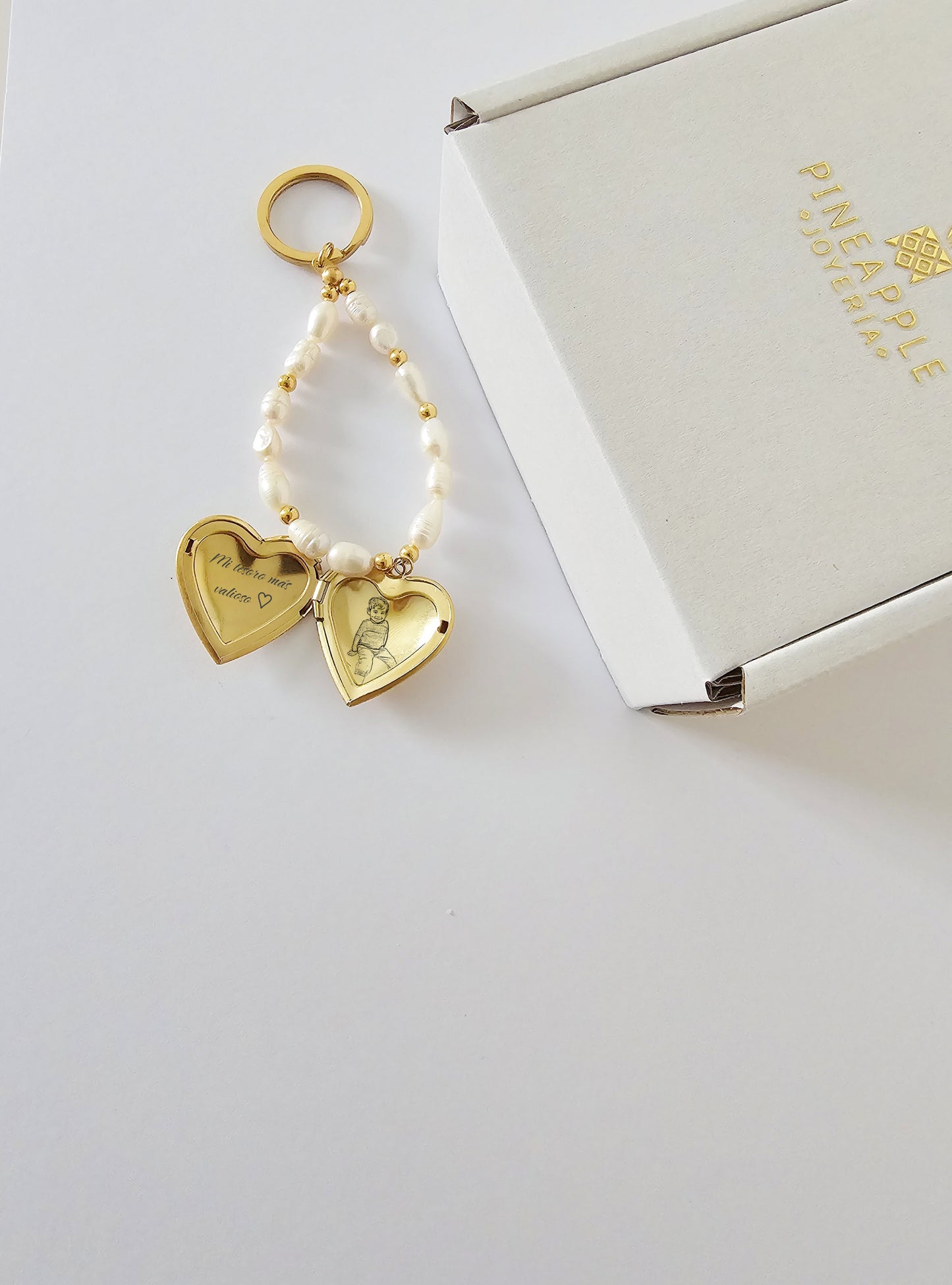 Llavero-relicario para retrato