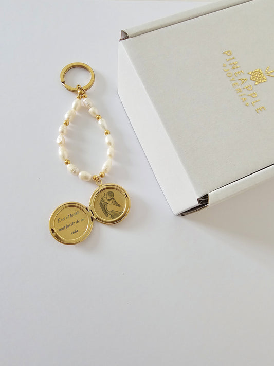 Llavero-relicario para retrato