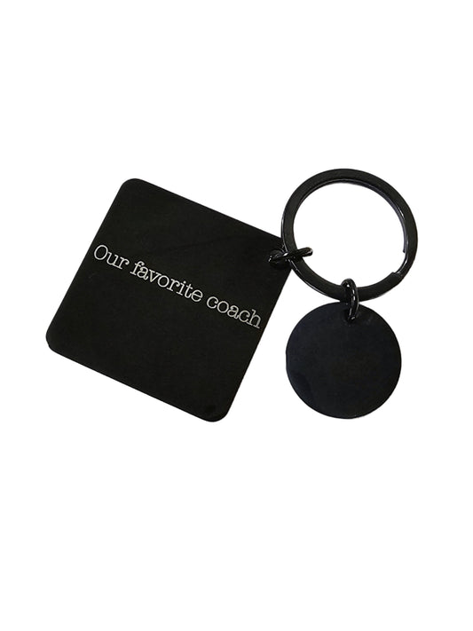 Llavero doble personalizable - black