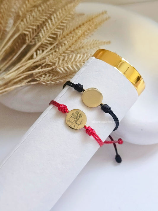 Pulsera de hilo con retrato