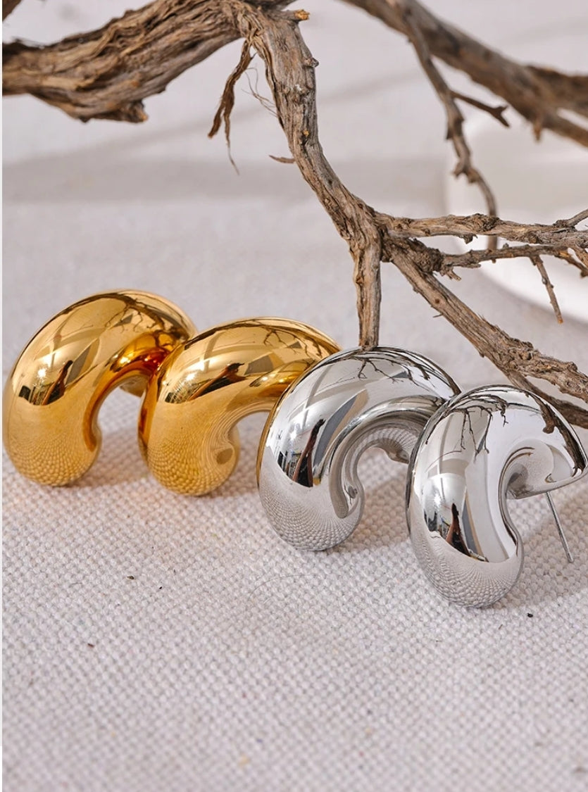 Baguette earrings (gold)