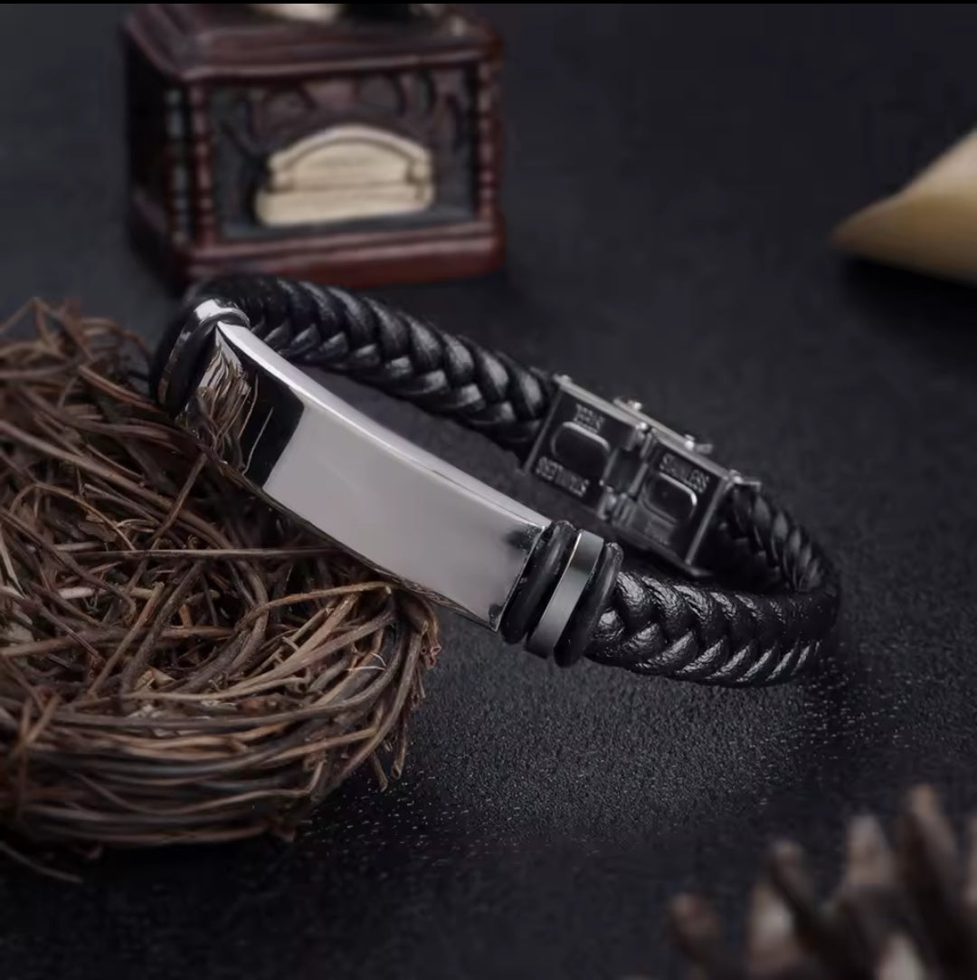 Pulsera de cuero para caballero