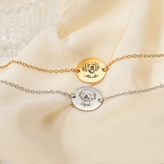 Pulsera fina con retrato