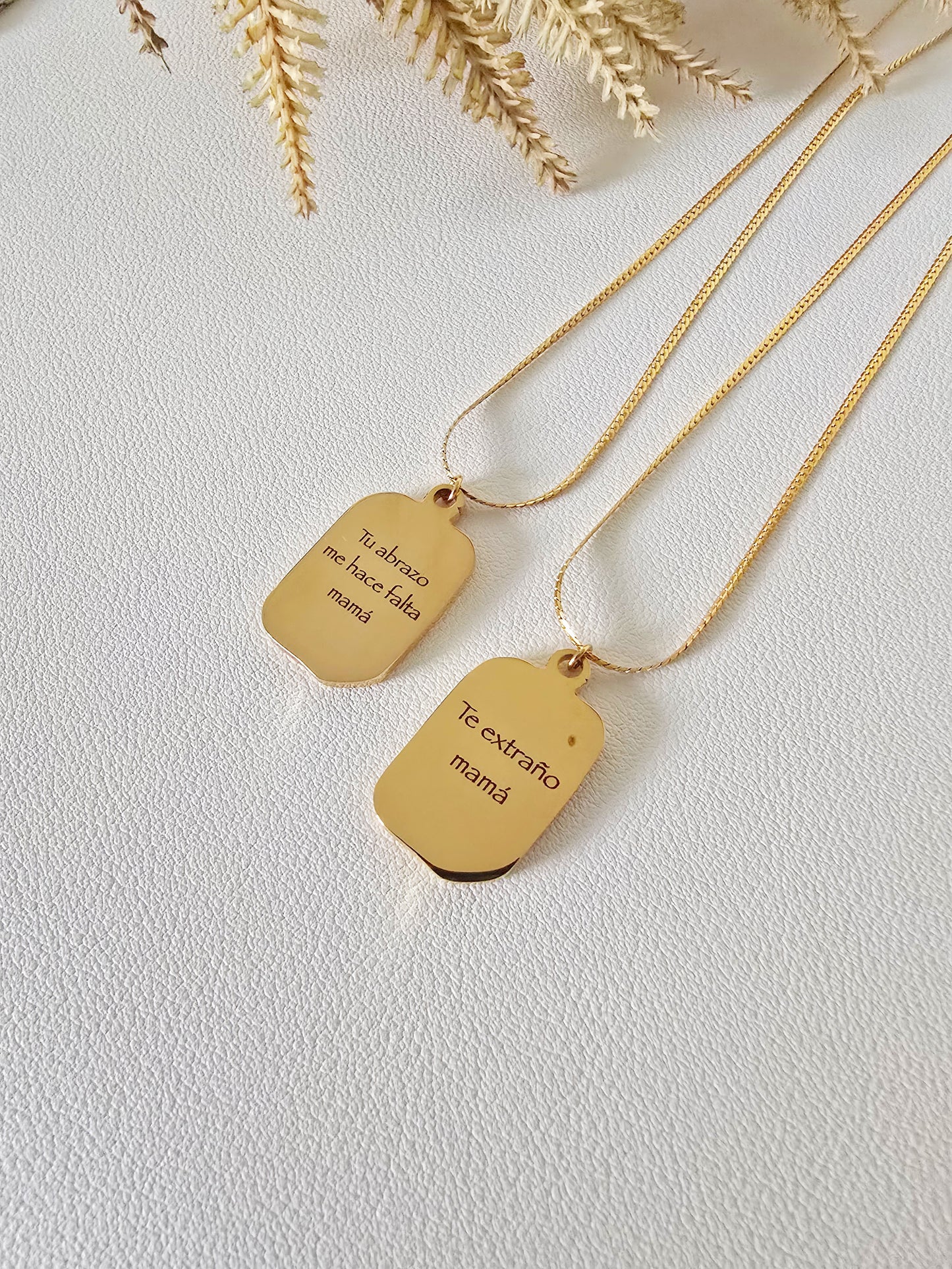 Cadena para retrato doble tono