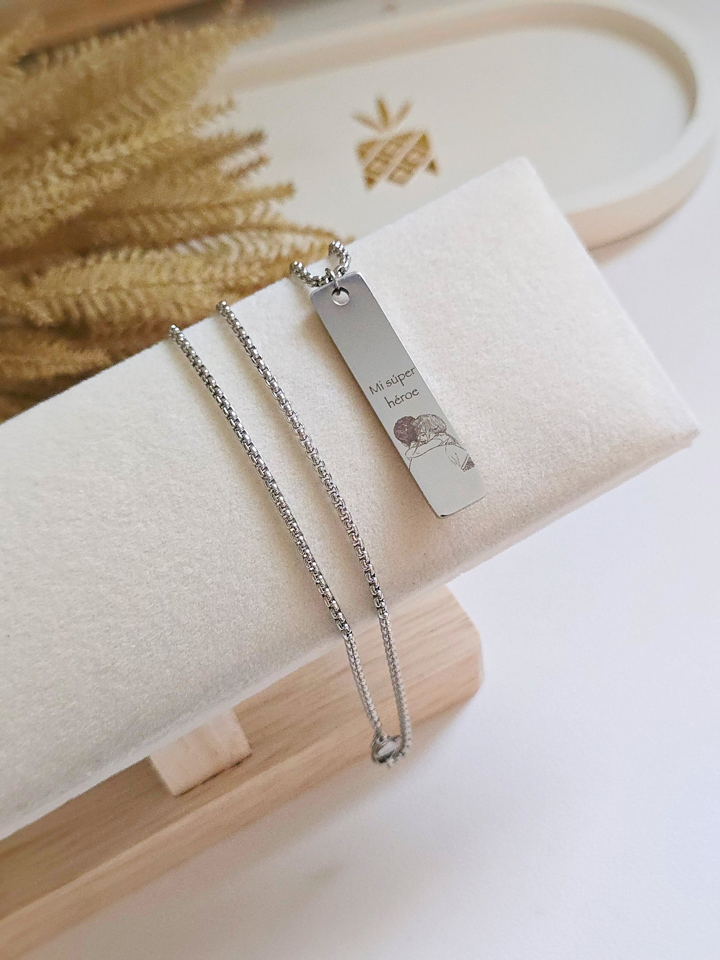 Collar dije rectangular personalizable