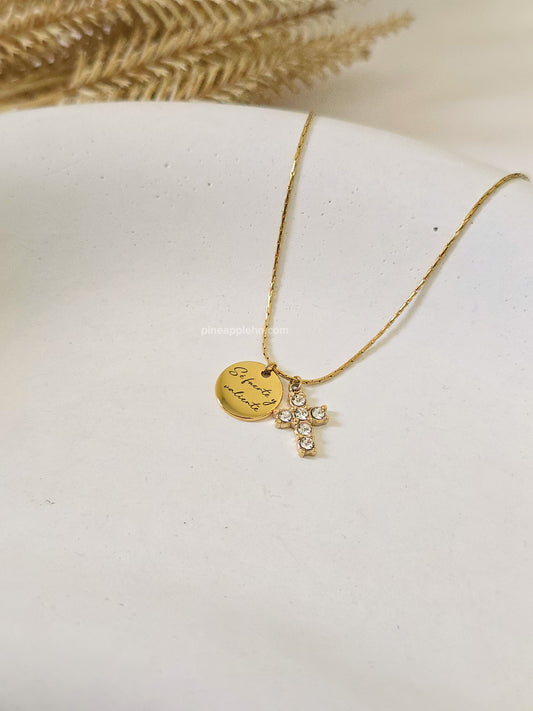 Sé fuerte y valiente necklace