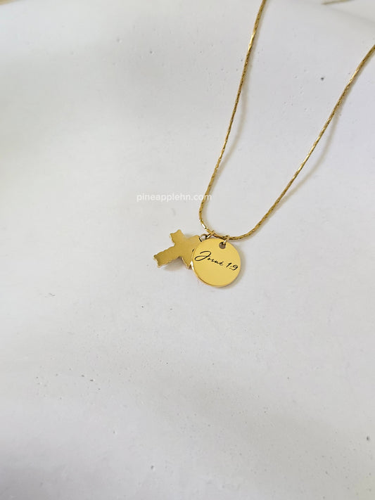 Sé fuerte y valiente necklace