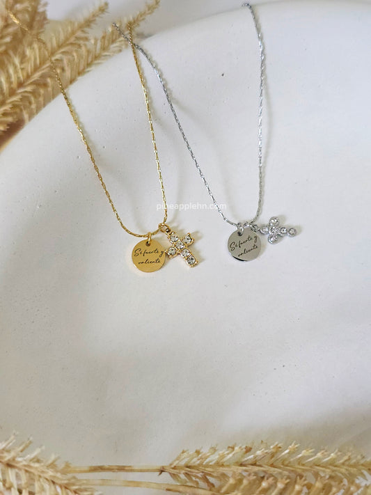 Sé fuerte y valiente necklace